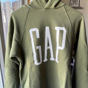 GAP olive green hoodie, size large